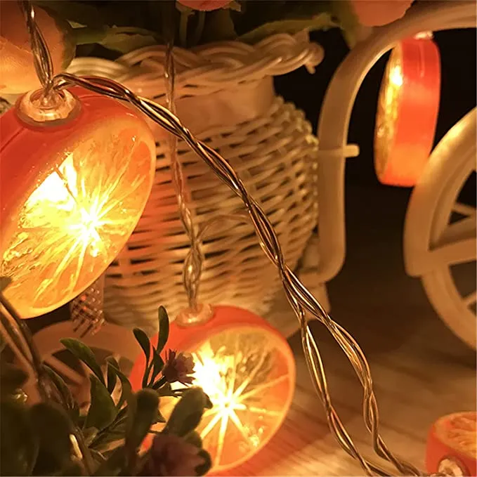 10 LED Battery Operated String Light with Orange - Warm White