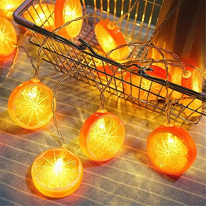 10 LED Battery Operated String Light with Orange - Warm White