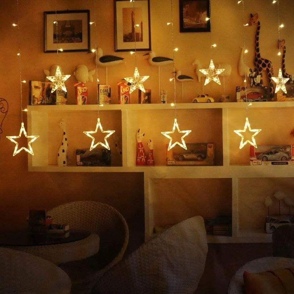 12 Stars Curtain String LED Lights