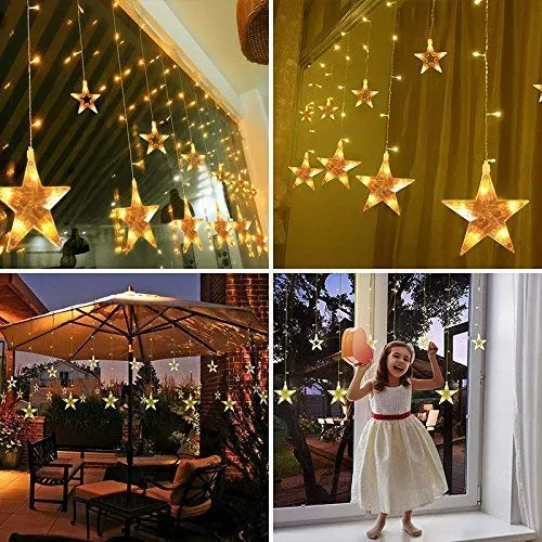 12 Stars Curtain String LED Lights