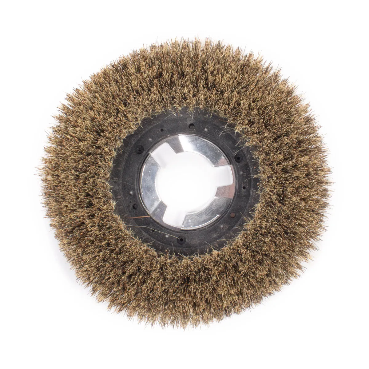 15" Floor Buffer Light Duty Marble & Stone Floor Scrubbing & Polishing Brush w/ Union Mix Bristles (13" Actual Diameter)