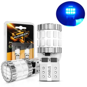 168 2825 W5W T10 LED License Plate/Side Marker/Interior Light Bulbs 3W 400% Brighter Canbus Error Free Blue B1 Series | 2 Bulbs