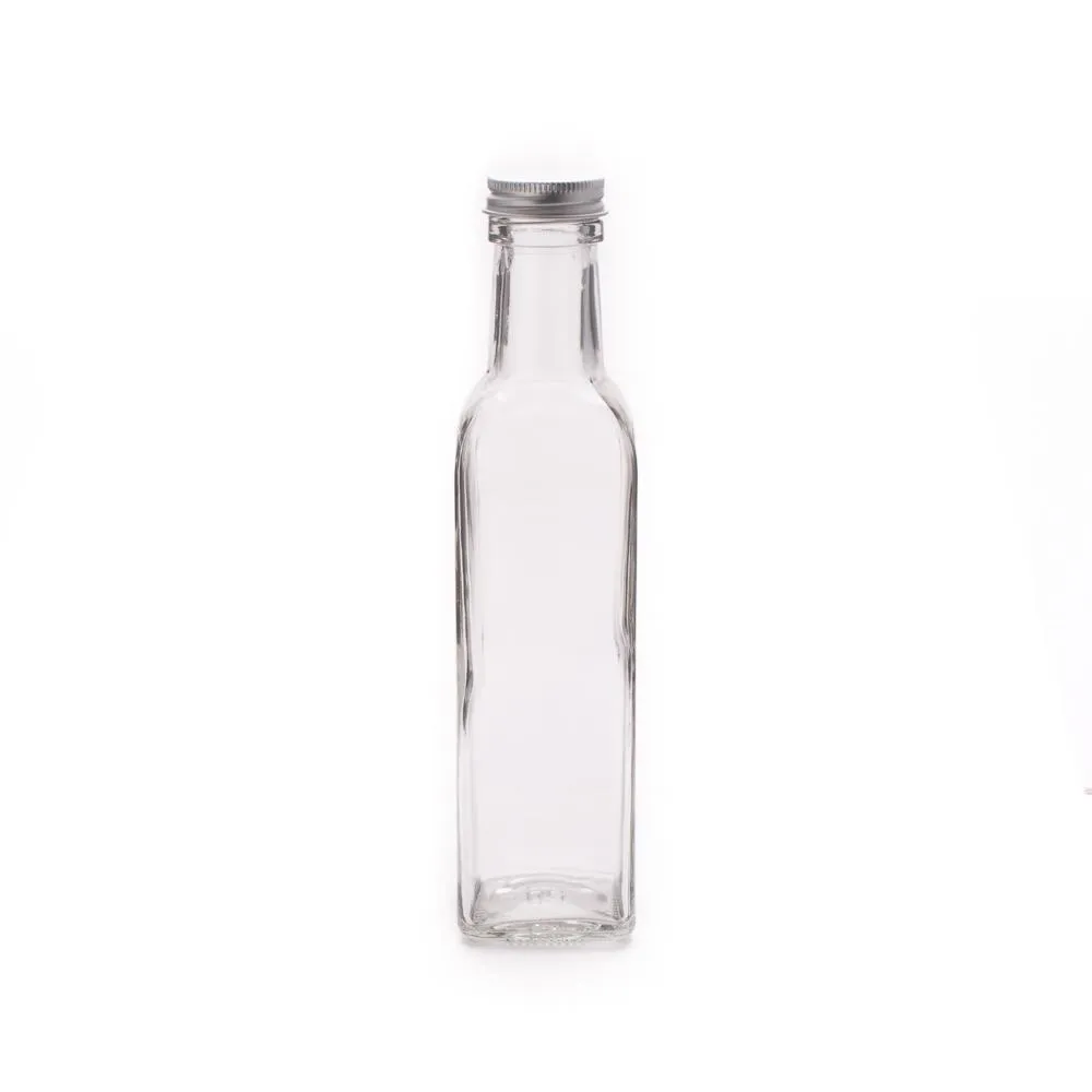 1L Glass Bottle with Black Lid Starlight Flint