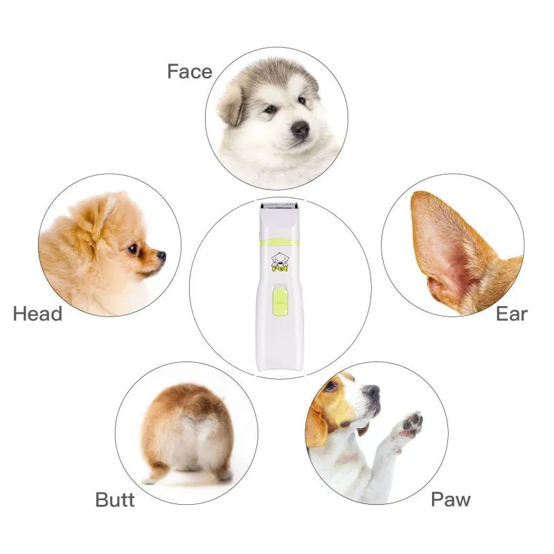 2 in 1 Pet Dog Cat Hair Trimmer Paw Nail Grinder Grooming Clippers Nail Cutter Hair Cutting Machine