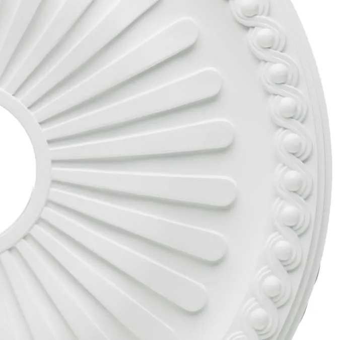 20-Inch Soleil Polyurethane Medallion, White Finish