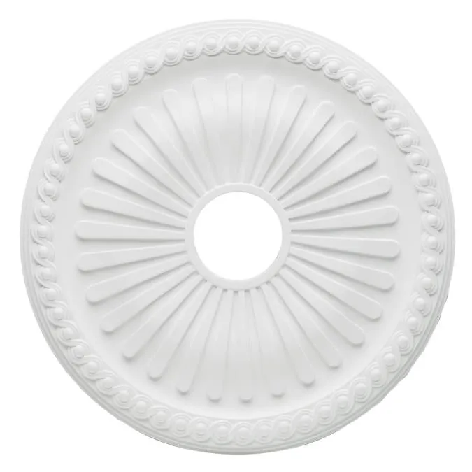 20-Inch Soleil Polyurethane Medallion, White Finish