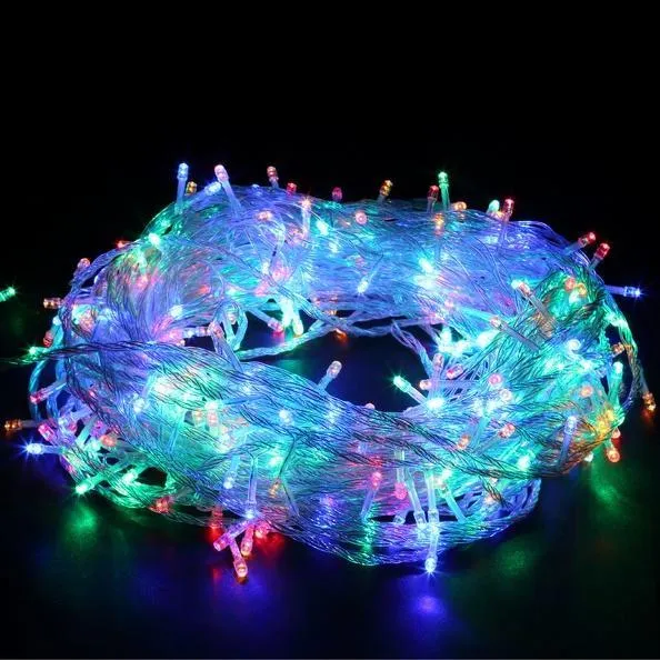 200 Super Bright Extra Long LED Icicle String Lights 13.5m - Multi Colour