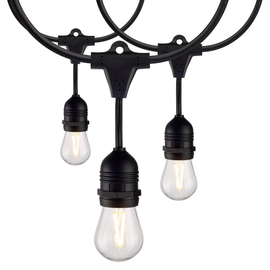 24Ft - LED String Light - Includes 12-S14 bulbs - 2200K - 120Vs