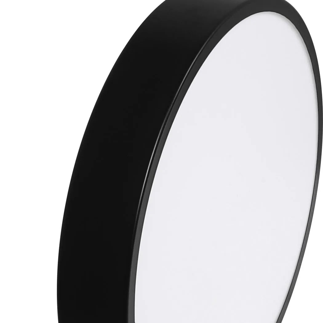 3-Colour Ultra-Thin 5cm Led Ceiling Light Modern Surface Mount 60W - Black