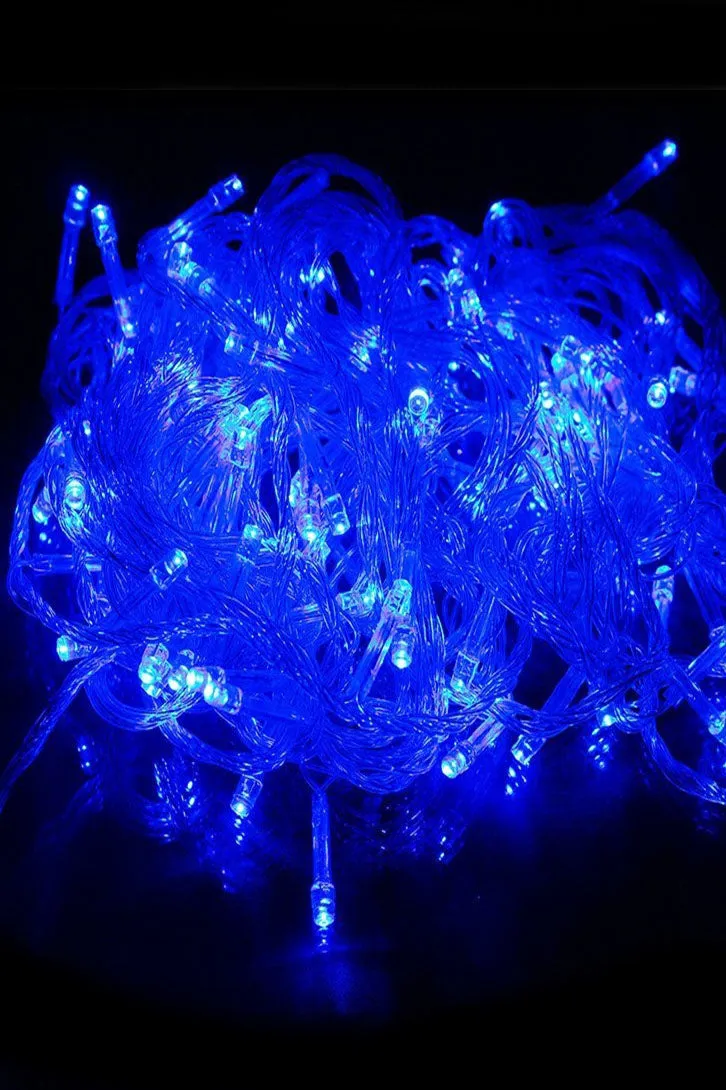 32ft 100 LED Multifunction String Faire Lights with Flexible Plug-in Clear Cable - Warm White