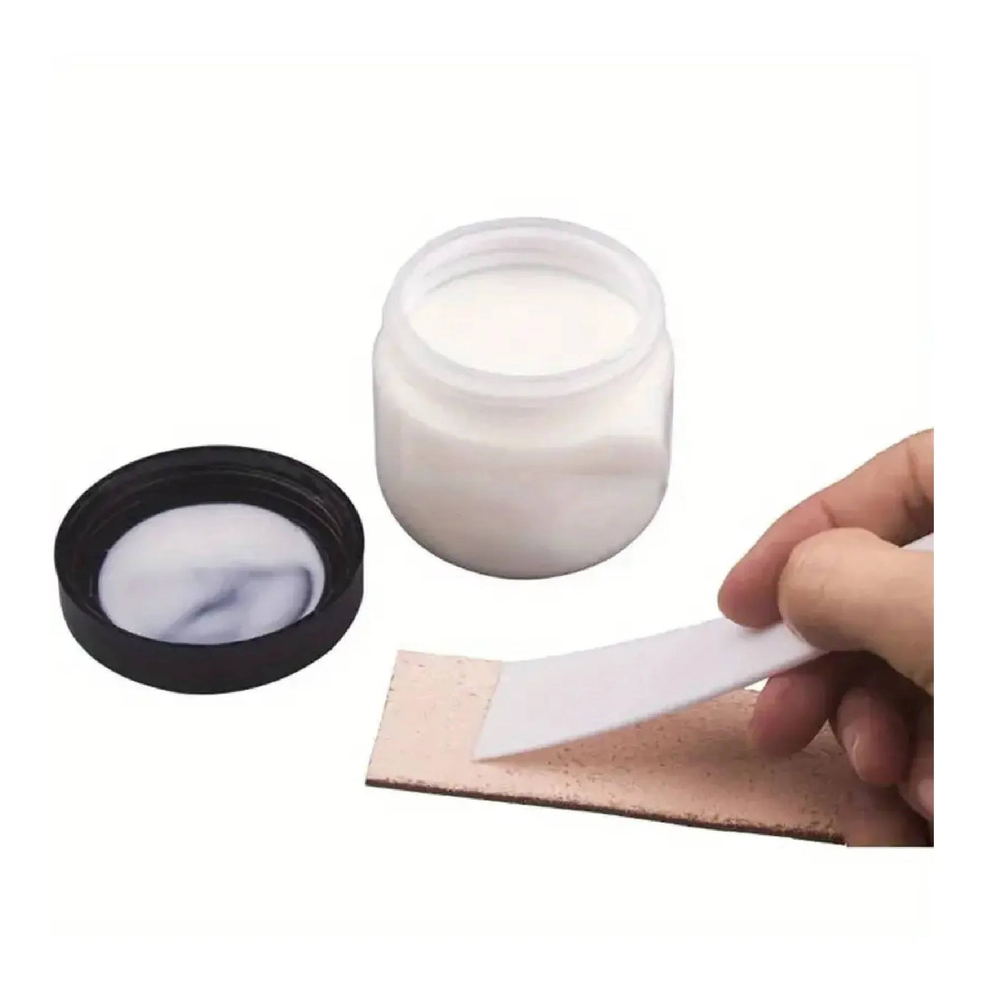 3pcs/set 20mm 30mm 40mm White Plastic Rubberized Sheet Rubberized Scraper Hand Carved Stitching Sewing Leather Craft Tools