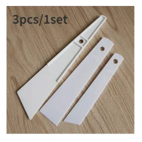 3pcs/set 20mm 30mm 40mm White Plastic Rubberized Sheet Rubberized Scraper Hand Carved Stitching Sewing Leather Craft Tools