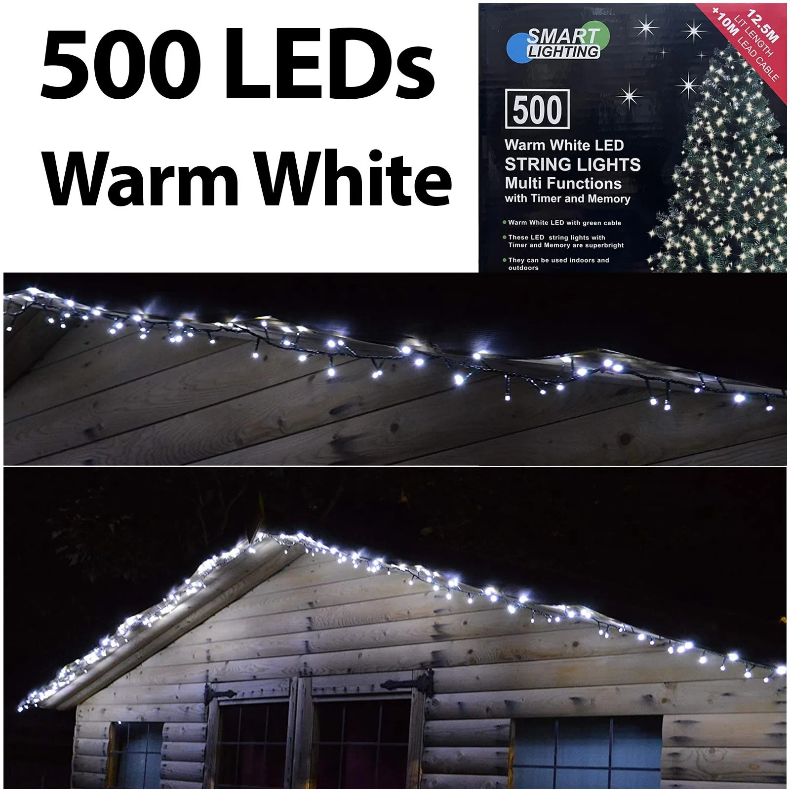 500 LED Indoor Outdoor Waterproof Fairy Lights