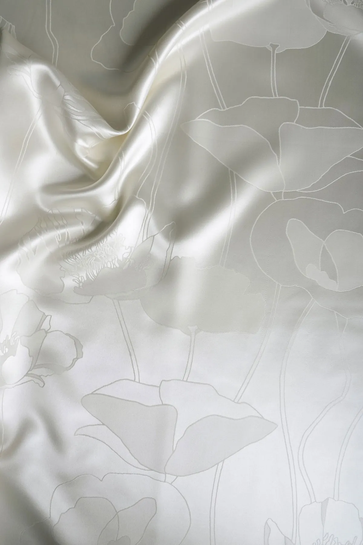 Adele Ivory Pure Mulberry Silk Duvet Cover