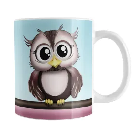 Adorable Pink and Brown Owl Mug