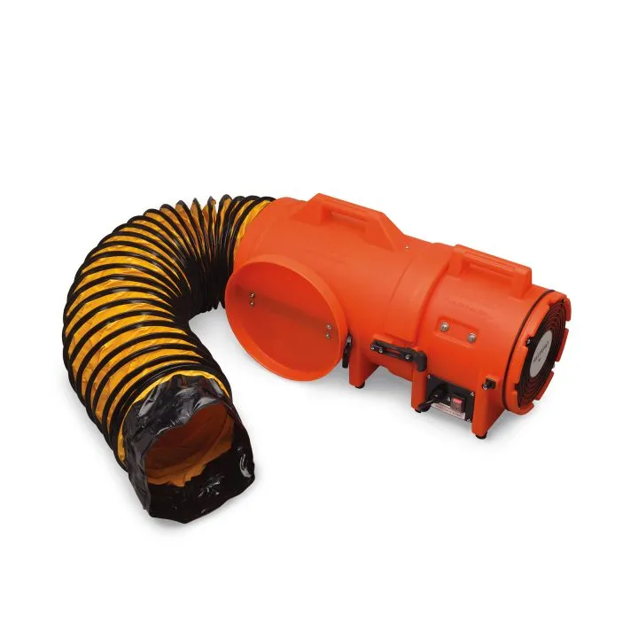 Allegro 8" Axial AC Plastic Blower with Compact Canister & 25€² Ducting - 30lbs