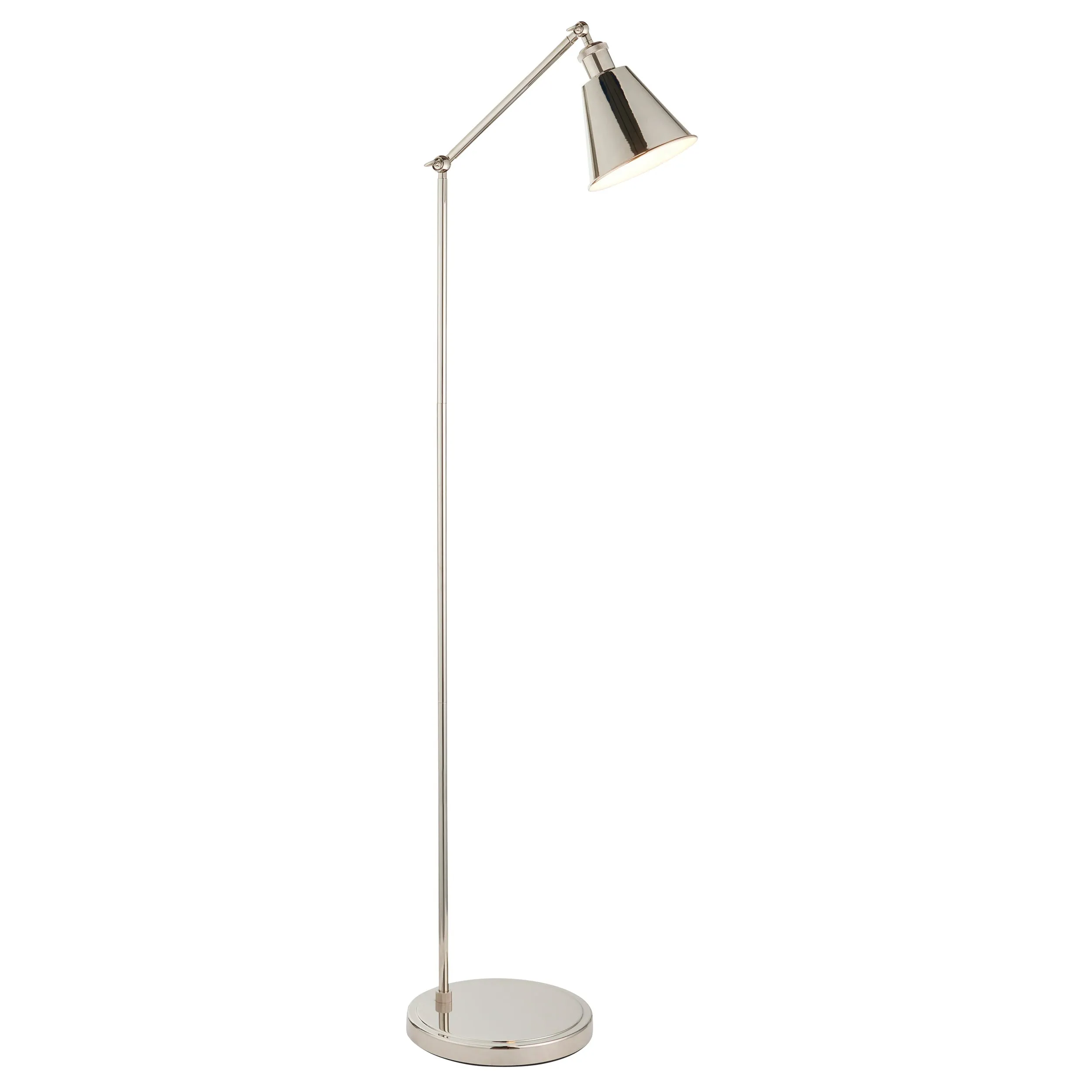 Amos Maine Floor Lamp Polished Nickel