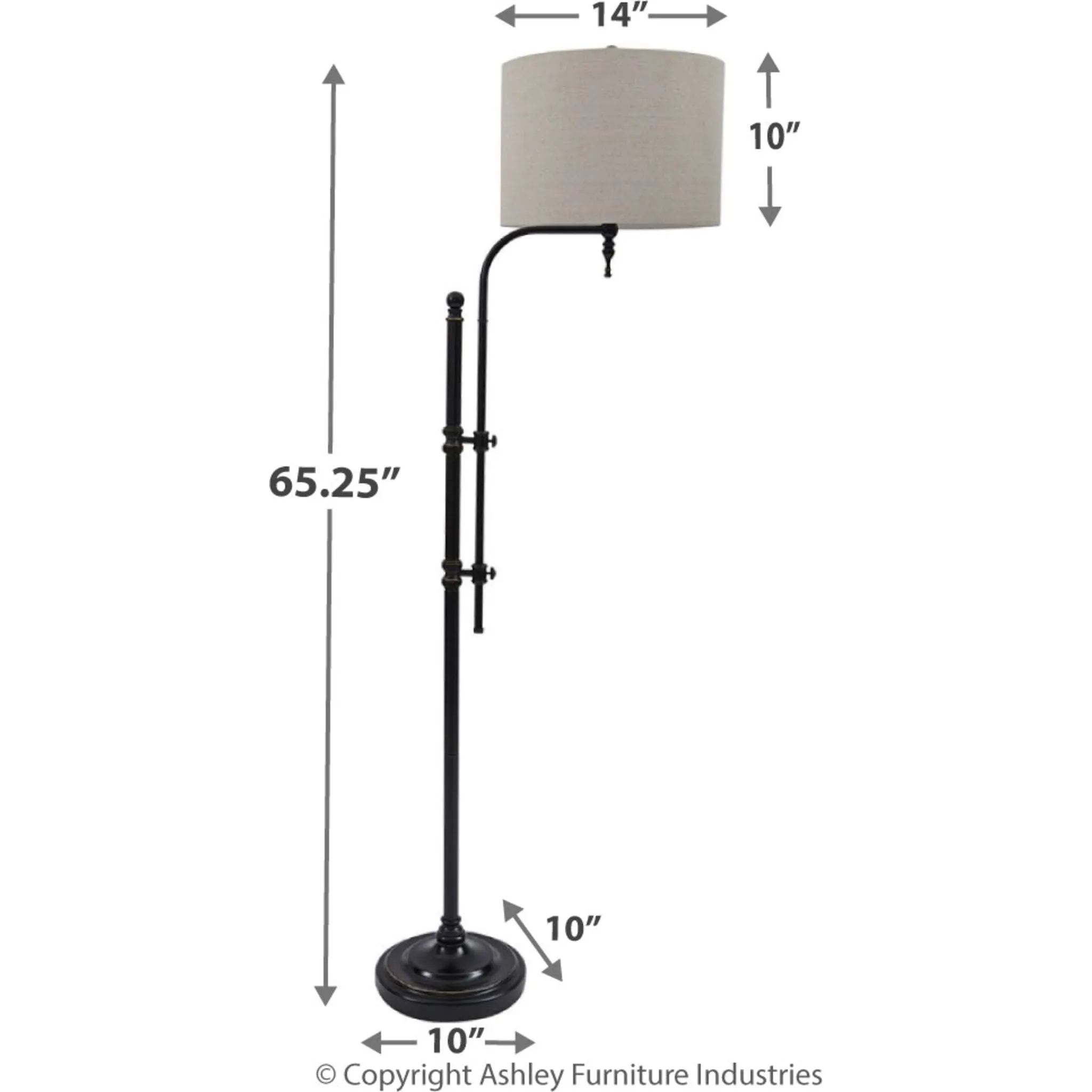 Anemoon Floor Lamp - Black 65.00"