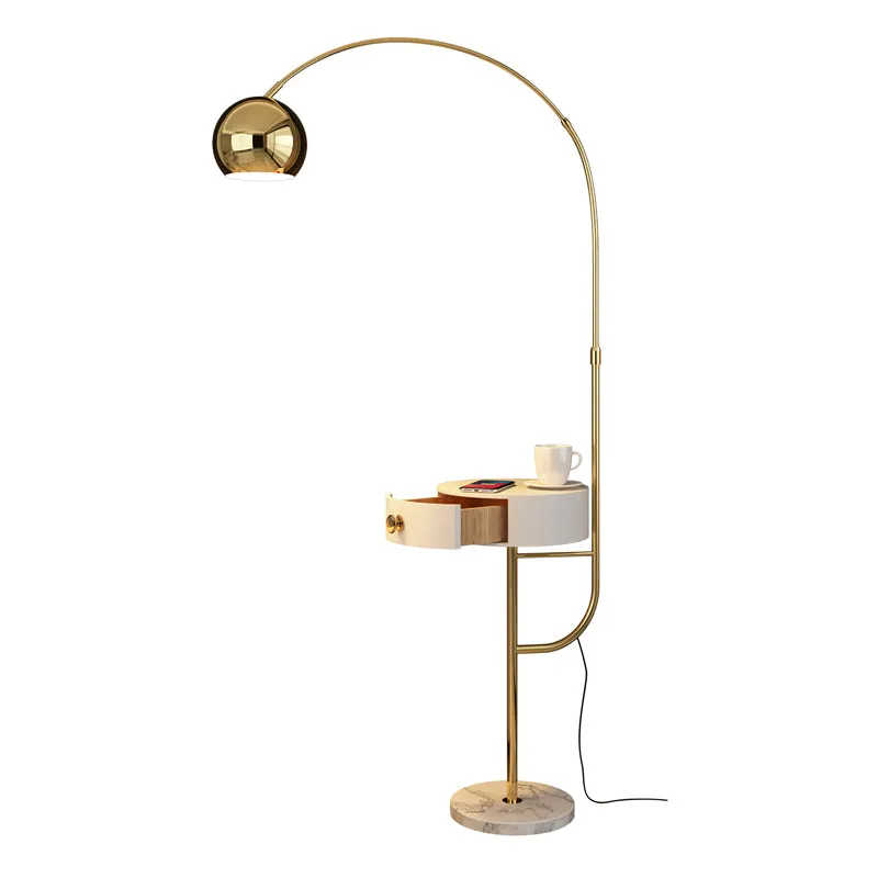 Arc Drawer Floor Lamp