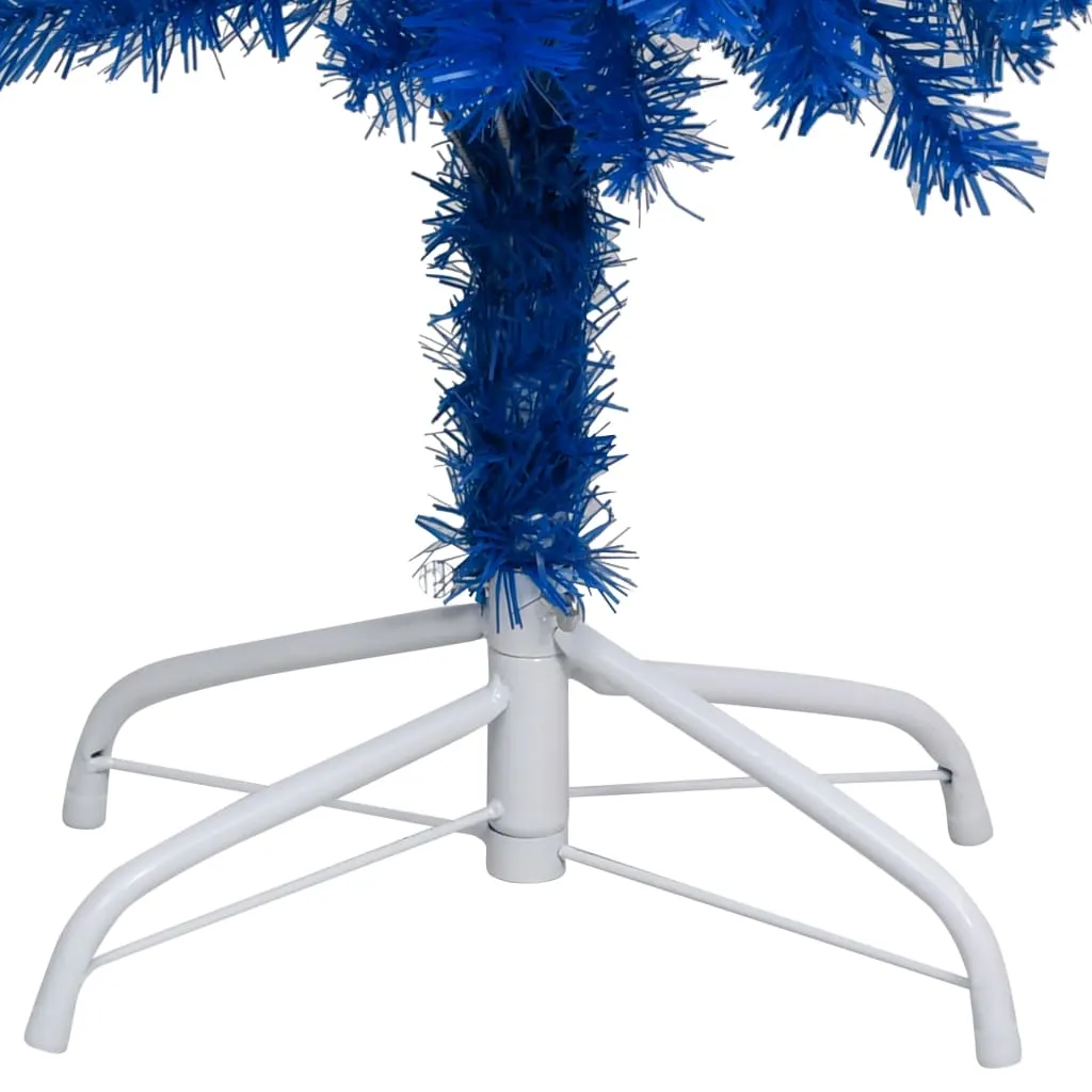 Artificial Pre-lit Christmas Tree with Ball Set Blue 150 cm PVC