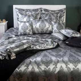 Avianos Black Pure Mulberry Silk Duvet Cover