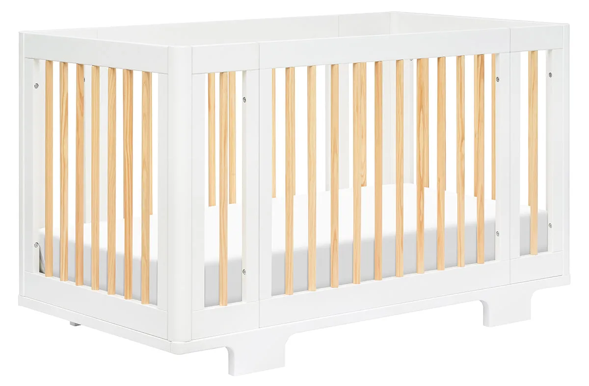 Babyletto Yuzu 8-in-1 Convertible Crib with All-Stages Conversion Kit - White / Natural