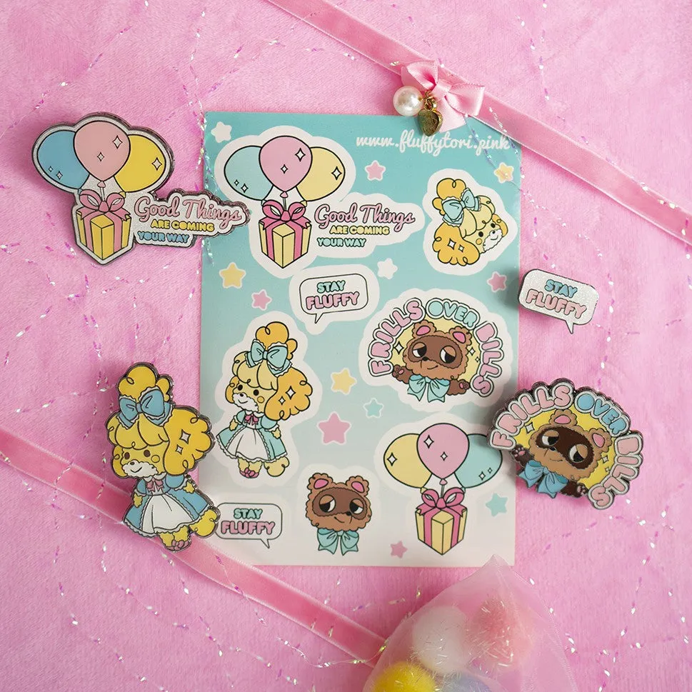 Balloon Present Pin - Fluffy Crossing