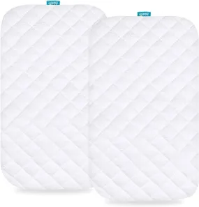 Bassinet Mattress Pad Cover - Fits Cloud Baby Bassinet, 2 Pack, Bamboo, Waterproof