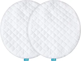 Bassinet Mattress Pad Cover - Fits Fisher-Price On-the-Go Baby Dome, 2 Pack, Bamboo, Waterproof