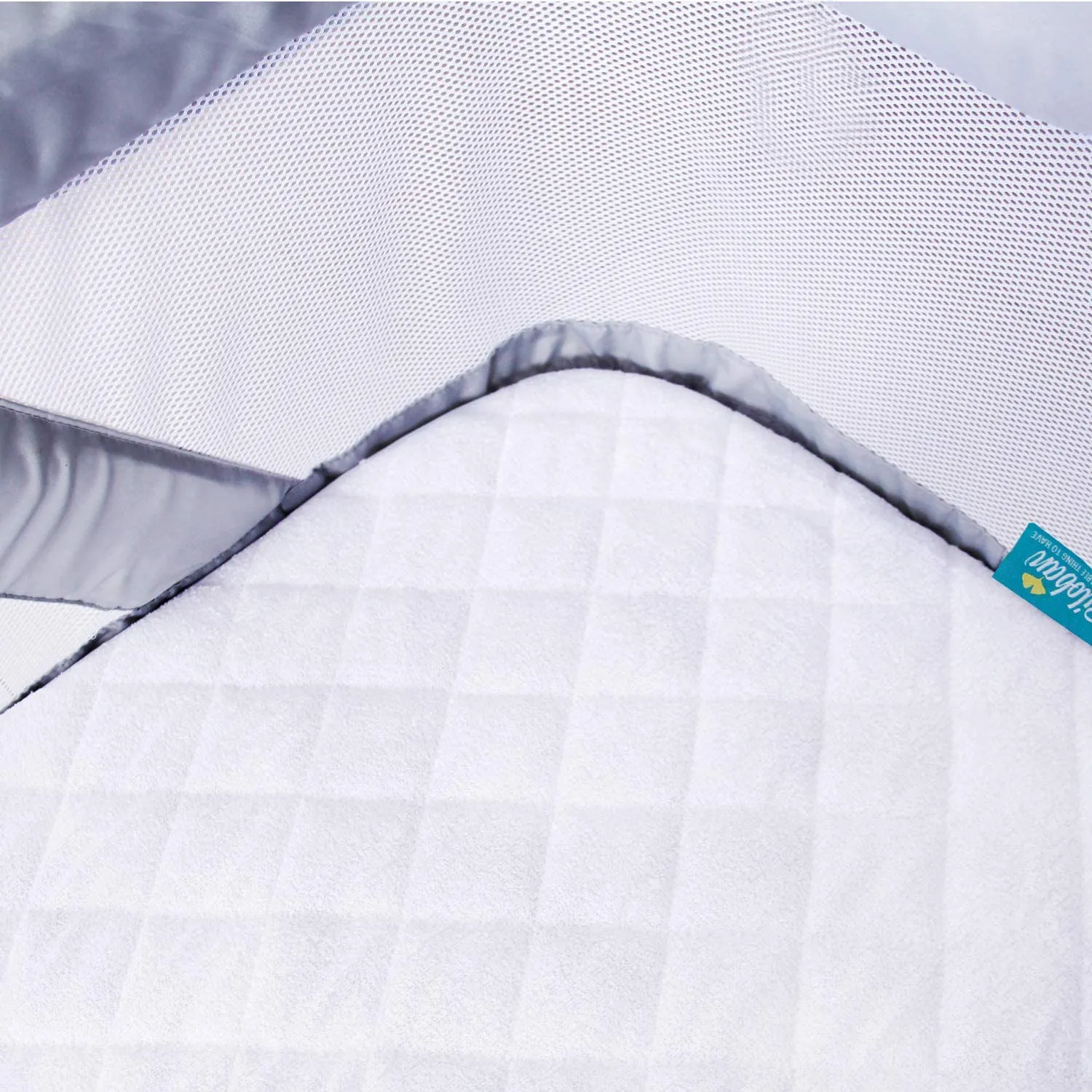 Bassinet Mattress Pad Cover - Fits MiClassic All mesh 2in1 Stationary&Rock Bassinet, 2 Pack, Bamboo, Waterproof