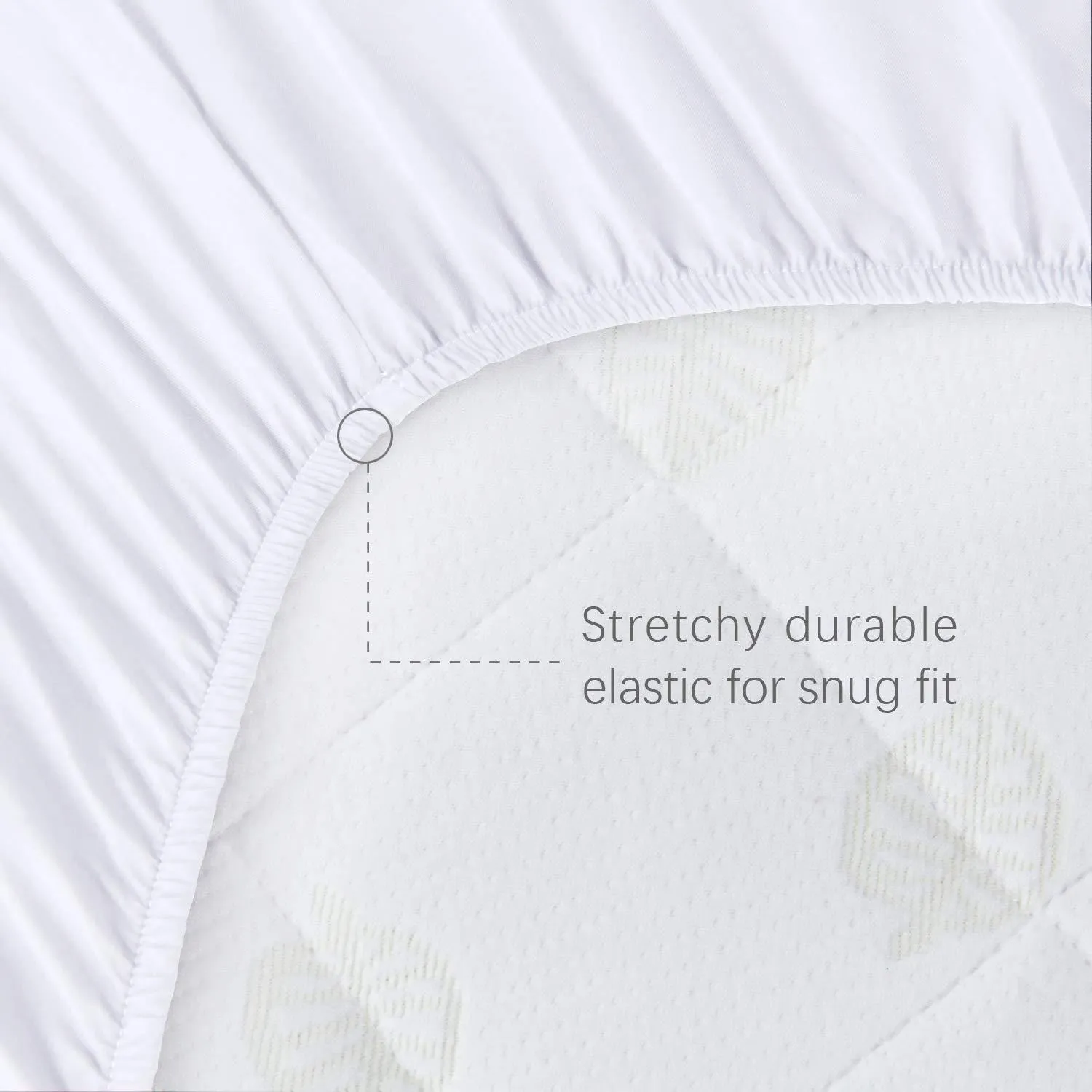 Bassinet Mattress Pad Cover - Fits MiClassic All mesh 2in1 Stationary&Rock Bassinet, 2 Pack, Bamboo, Waterproof