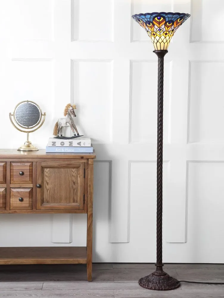 Bethany Tiffany-Style 70" Torchiere LED Floor Lamp