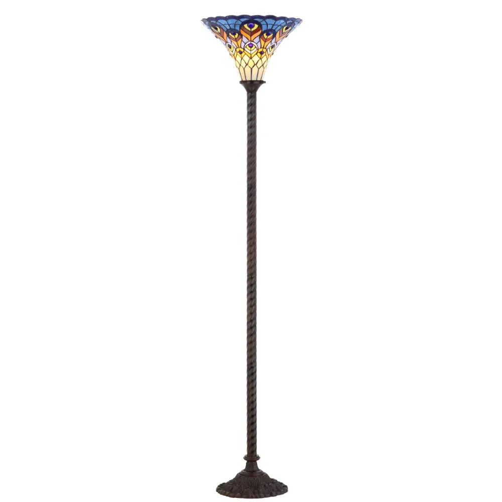 Bethany Tiffany-Style 70" Torchiere LED Floor Lamp