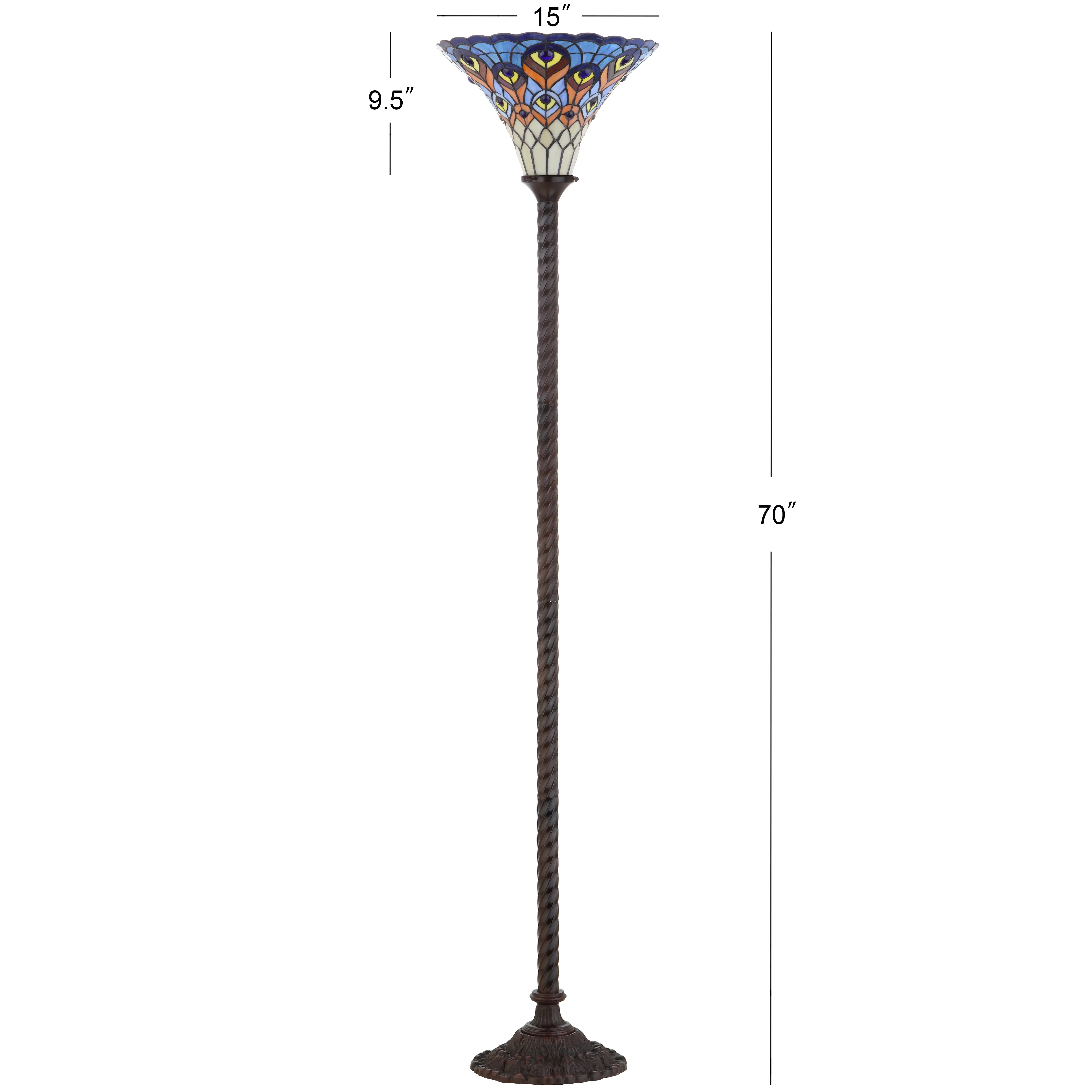 Bethany Tiffany-Style 70" Torchiere LED Floor Lamp