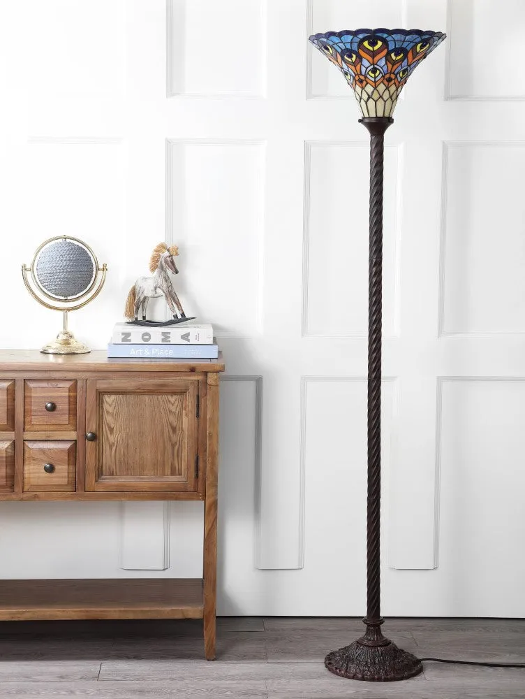 Bethany Tiffany-Style 70" Torchiere LED Floor Lamp