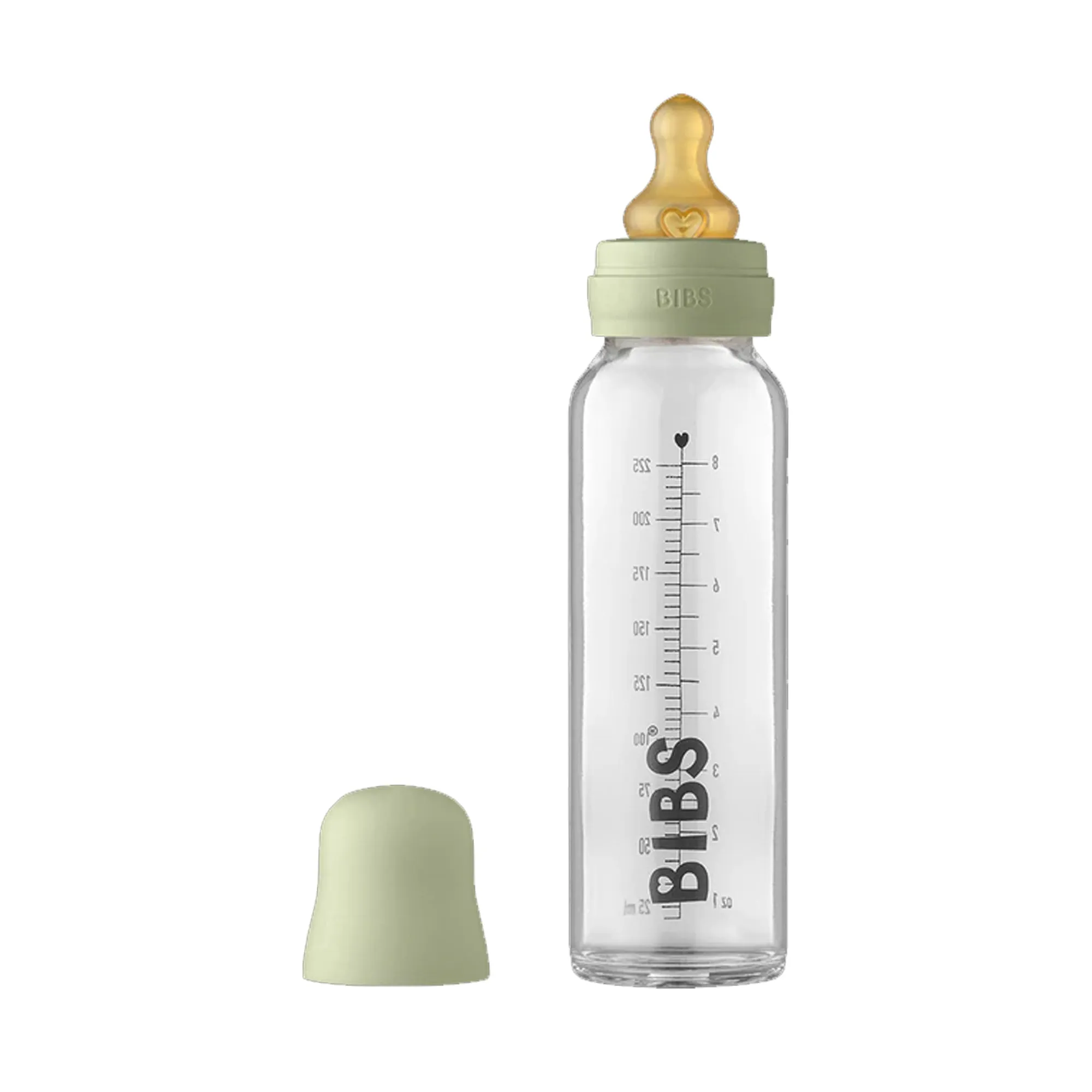 BIBS Baby Glass Bottle Latex - Sage