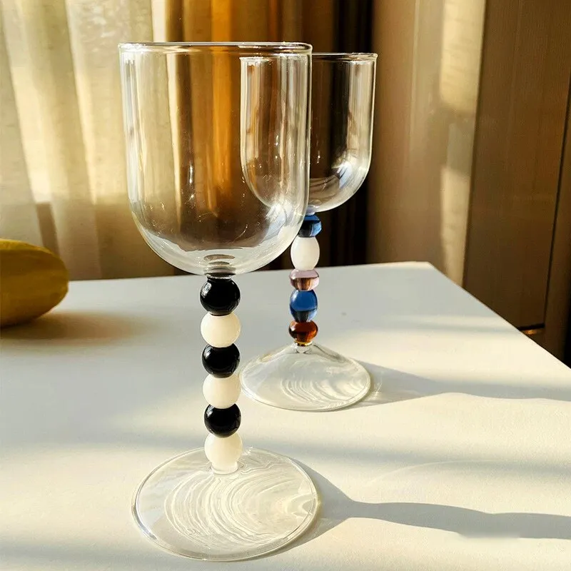 Bido Beaded Goblet Wine Glass