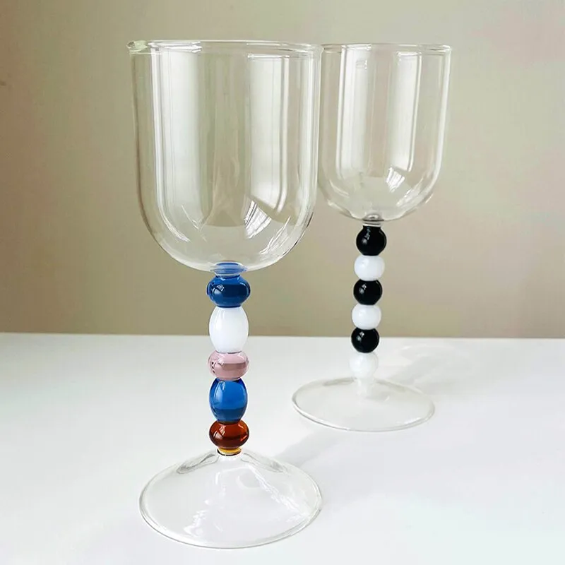 Bido Beaded Goblet Wine Glass