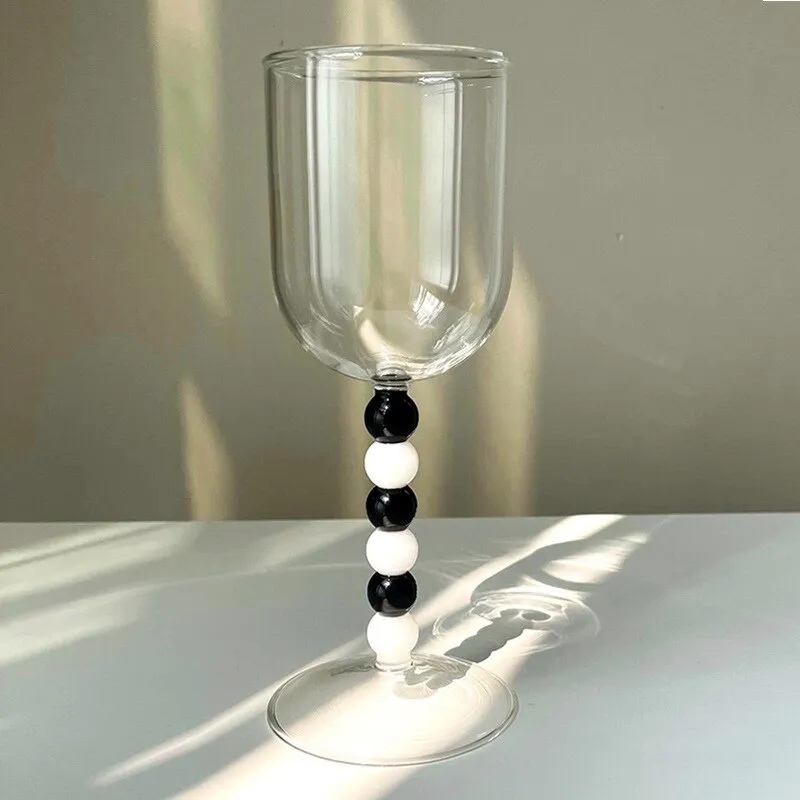 Bido Beaded Goblet Wine Glass