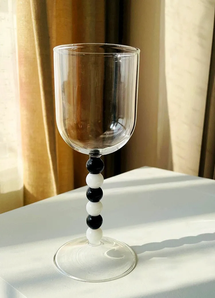 Bido Beaded Goblet Wine Glass