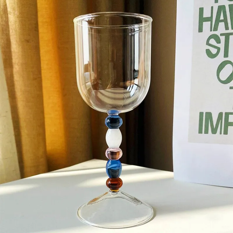 Bido Beaded Goblet Wine Glass