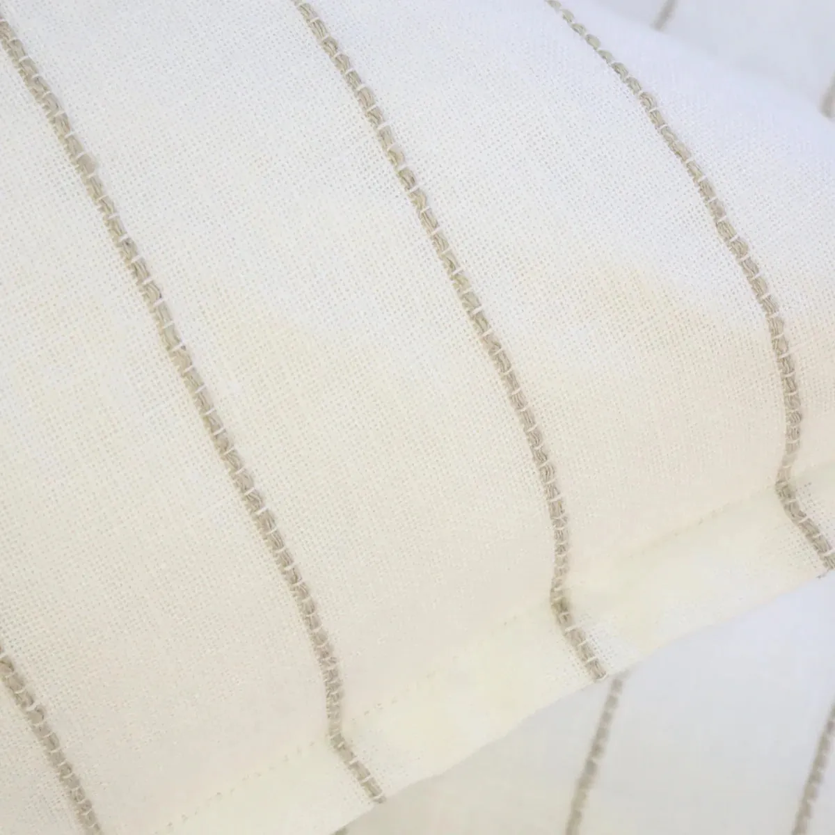 Blake Linen Duvet Set - White/Natural