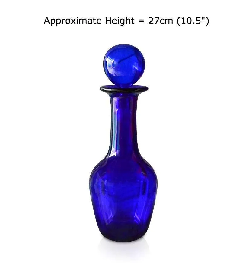 Blue Glass Wine Decanter