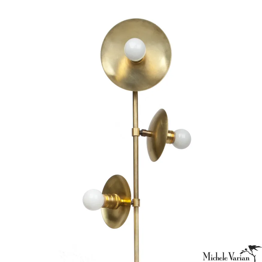 Brass Three Blossom Floor Lamp