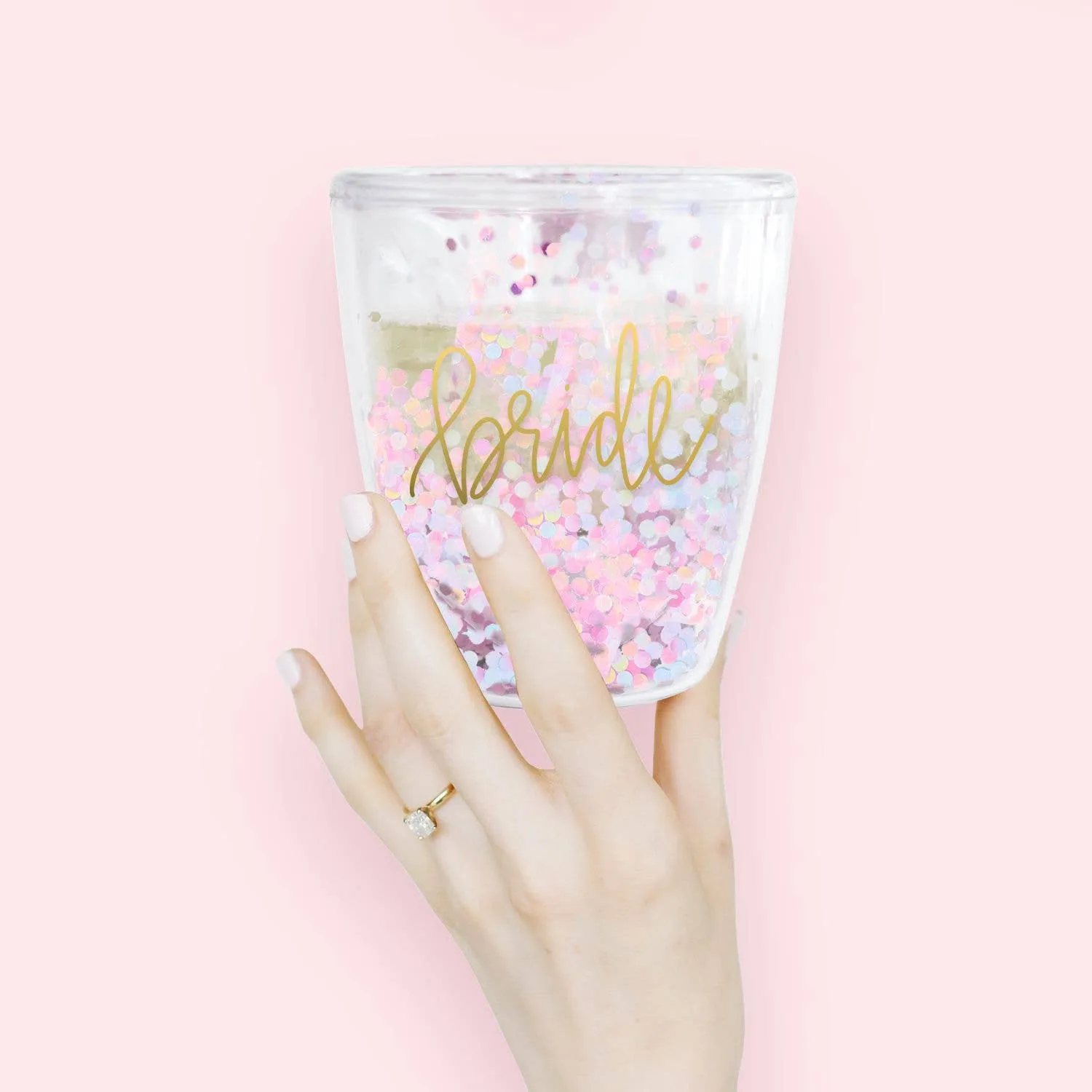 BRIDE Glitter Wine Acrylic Cup