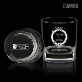 Brodie Family Crest Engraved Whiskey Glass