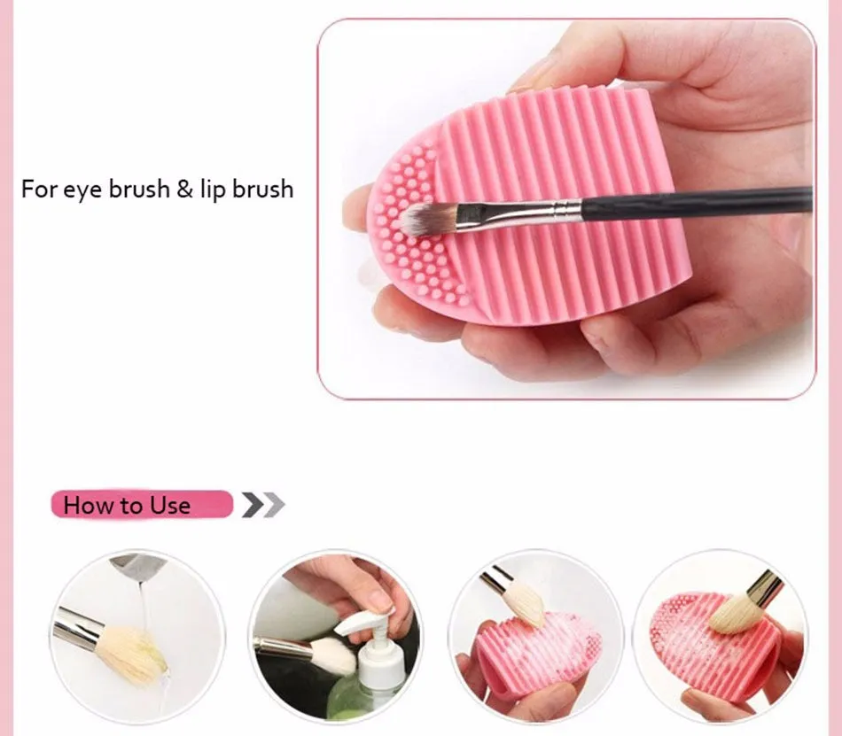 Brushegg Makeup Brush Cleaning Silicone make up brush Cleaner Finger brush cleaning Glove