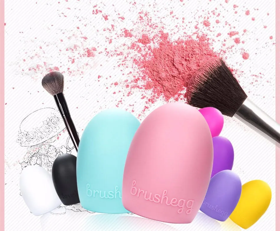 Brushegg Makeup Brush Cleaning Silicone make up brush Cleaner Finger brush cleaning Glove