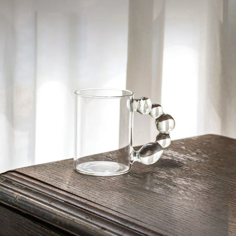 Bubble Handle Glass Mug