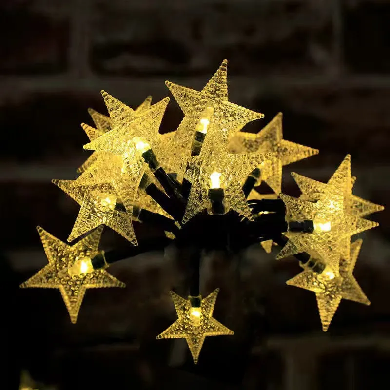 Bulk Star String Lights LED Colorful Solar Energy Lights Strings Wholesale